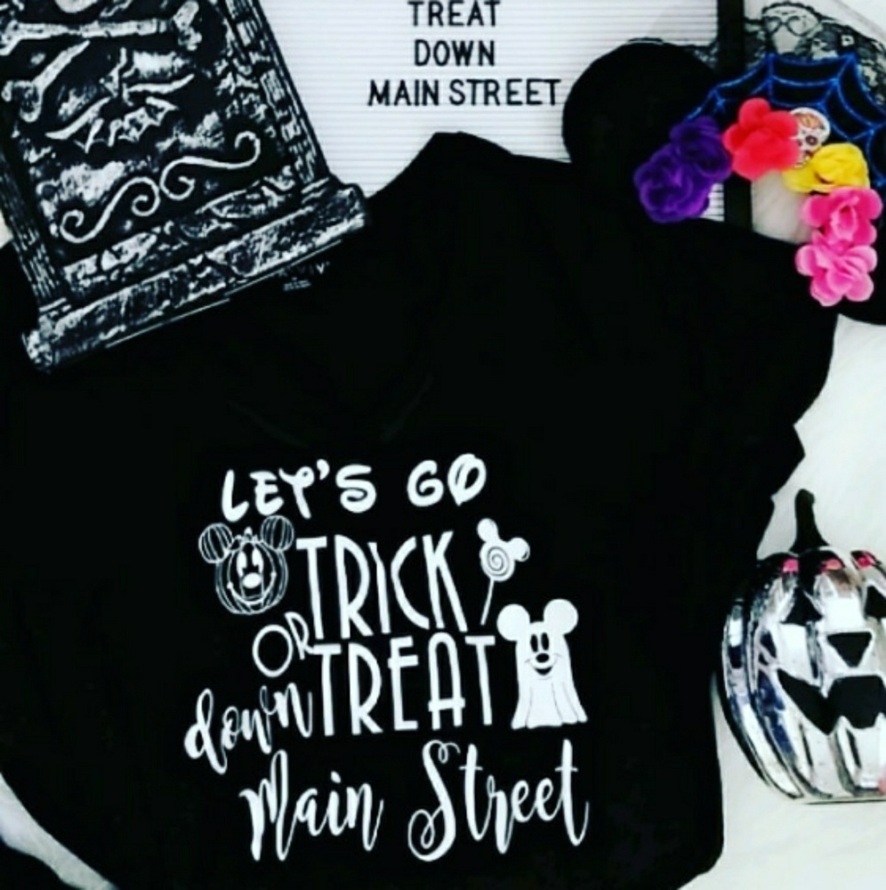 Lets go trick or treat down Main Street tee